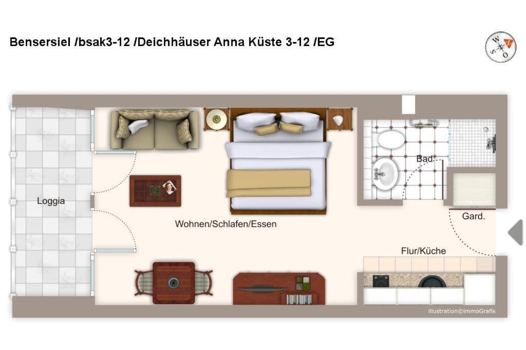 Apartamento Deichhäuser Anna Küste Deichhäuser Anna Küste 3-12 Bensersiel Exterior foto